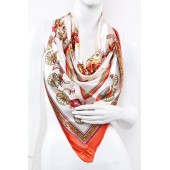 Fashion Square Silky Scarf 02 90x90cm